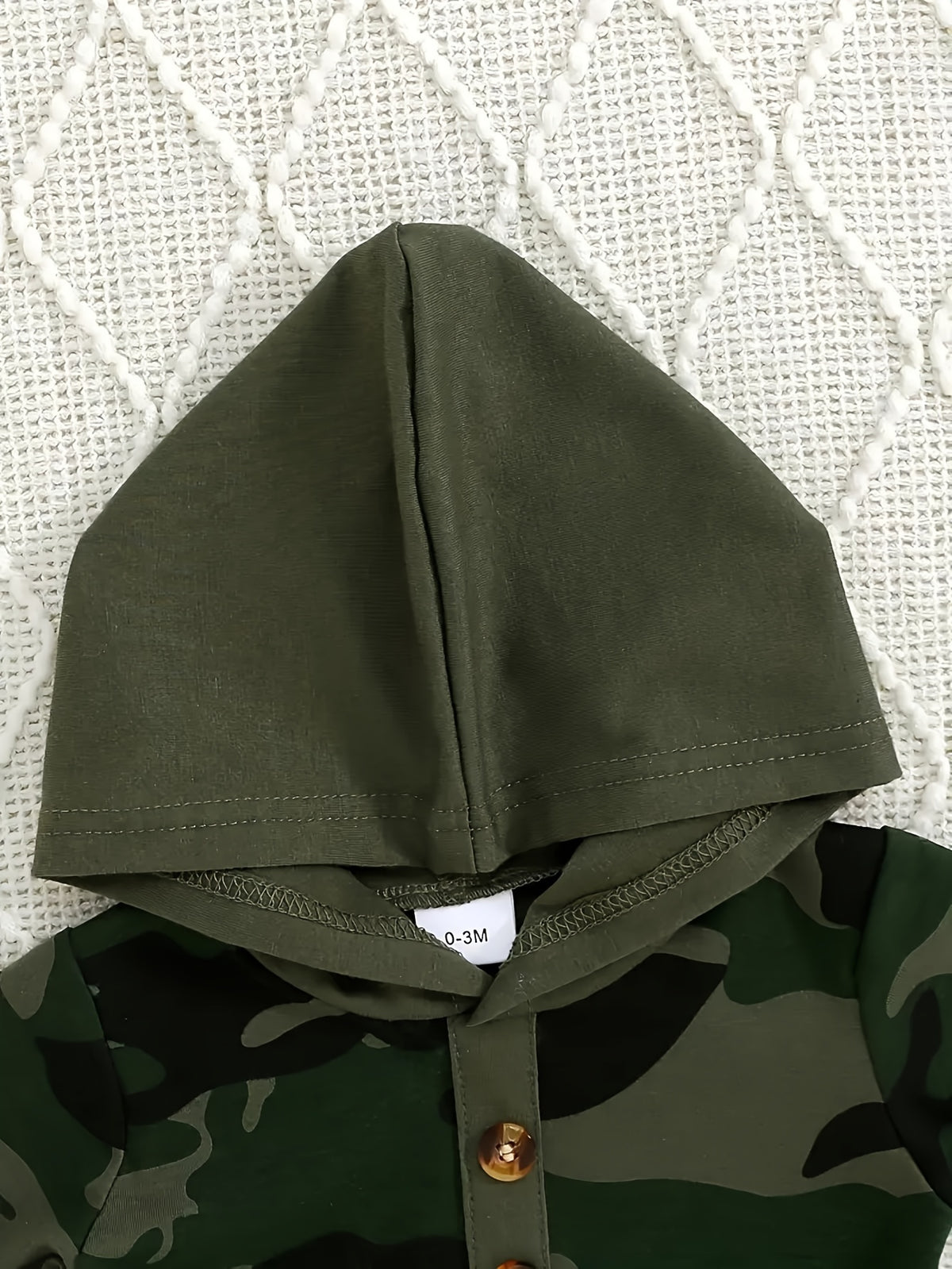 Boy's Camouflage Hoodie with Button Closure -Spring/Summer/Autumn Season - Regular Fit - Knit Fabric, Perfect for Outdoor,halloween, Perfect for Outdoor
