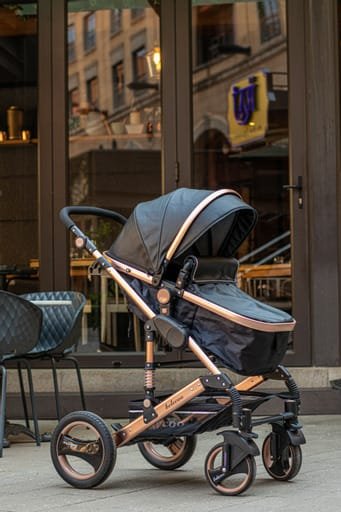 Belecoo PU Leather 2 in 1 Stroller