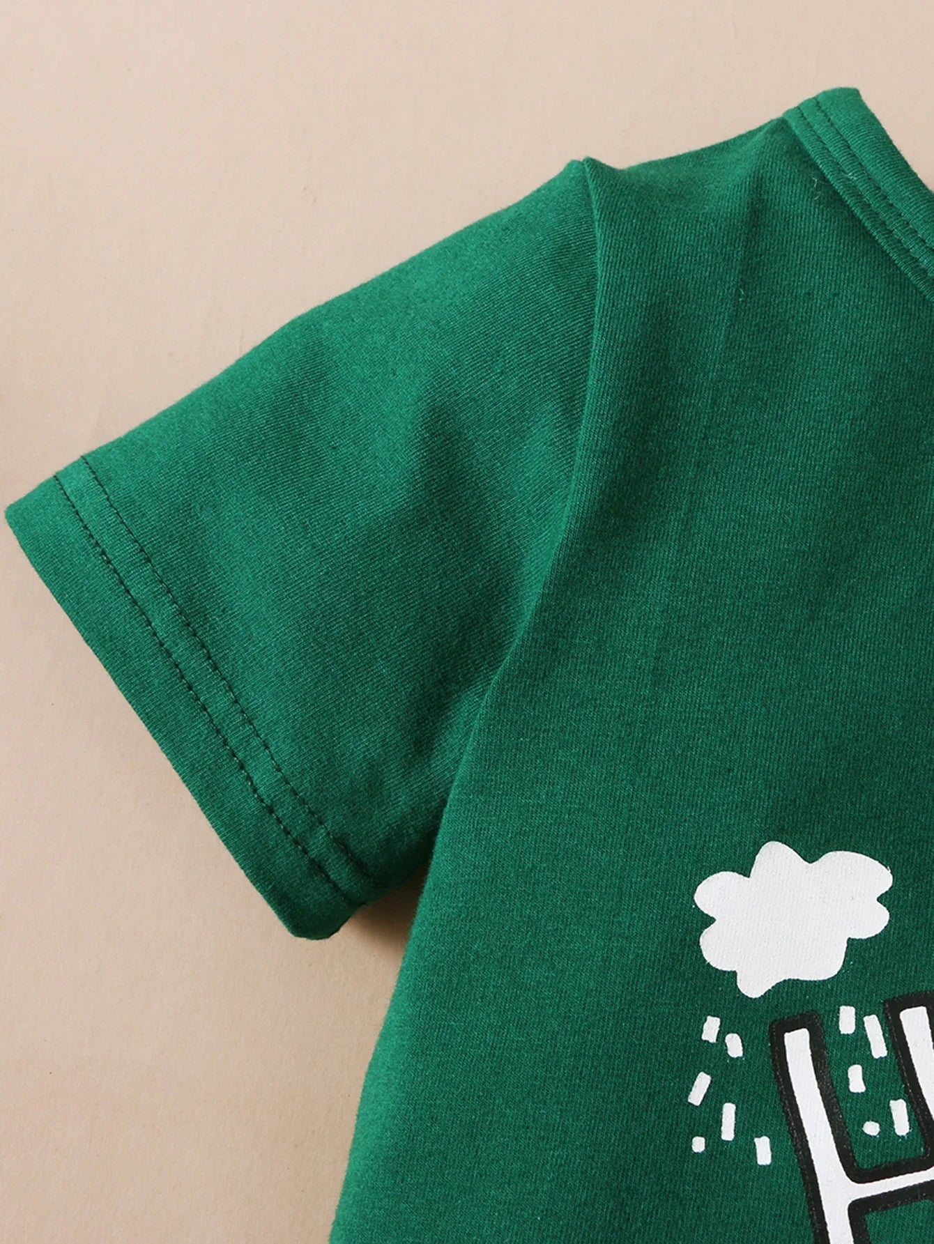 0-12 Months Baby girl Green Cartoon Printed short Bodysuit Newborn Summer Short sleeved Bodysuit Baby clothing