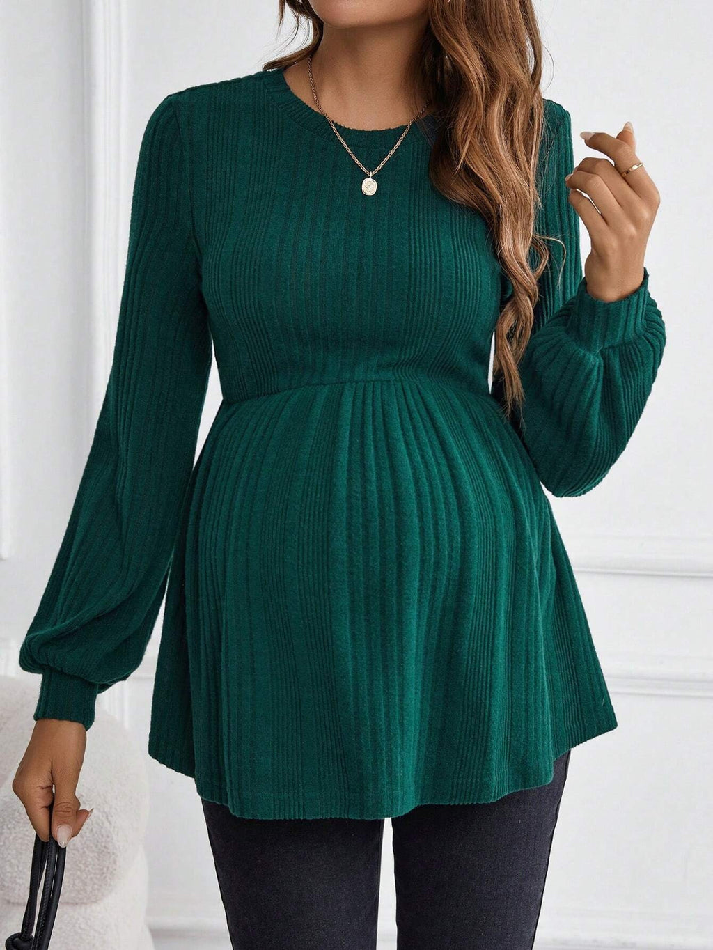 Pregnant Women'S Casual T-Sleeve Comfortable Autumn Blouse Workwear Maternity Wear Autumn Long Sleeve Base Layer