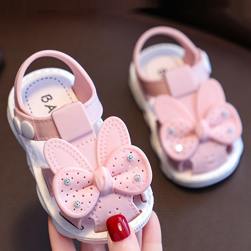 Adorable Bowknot Girls' Summer Sandals - Comfortable, Non-Slip Outdoor Footwear for Youngsters & Youngsters