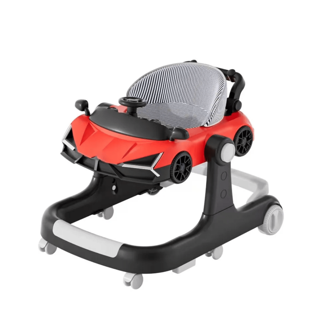 2-in-1 Lambo Sports Car-Inspired Baby Walker & Push-Behind Walker - Image 2