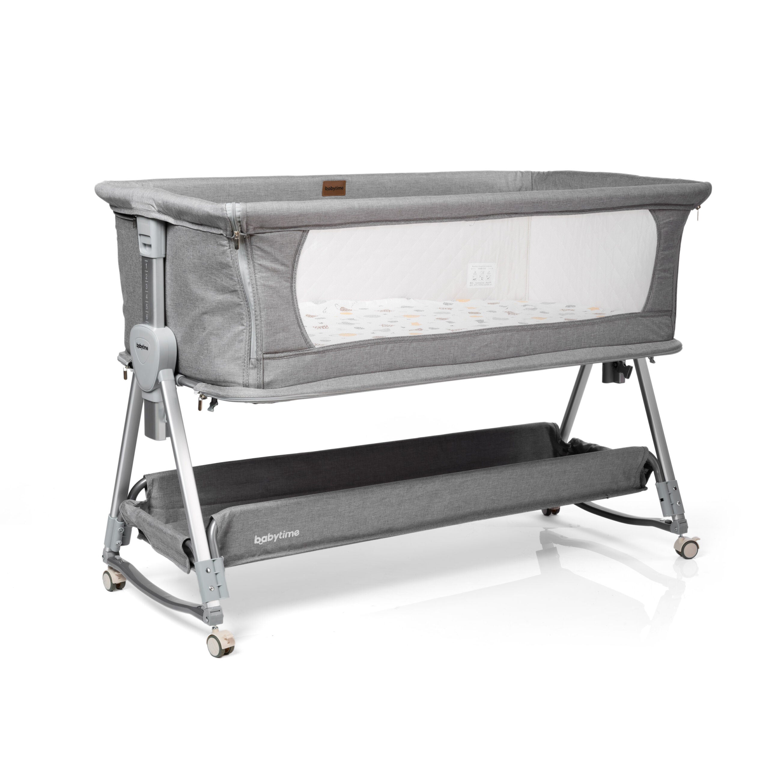 2 in 1 Babytime LARGE Co Sleeper with SECOND LEVEL to Last Longer + Swing Feature