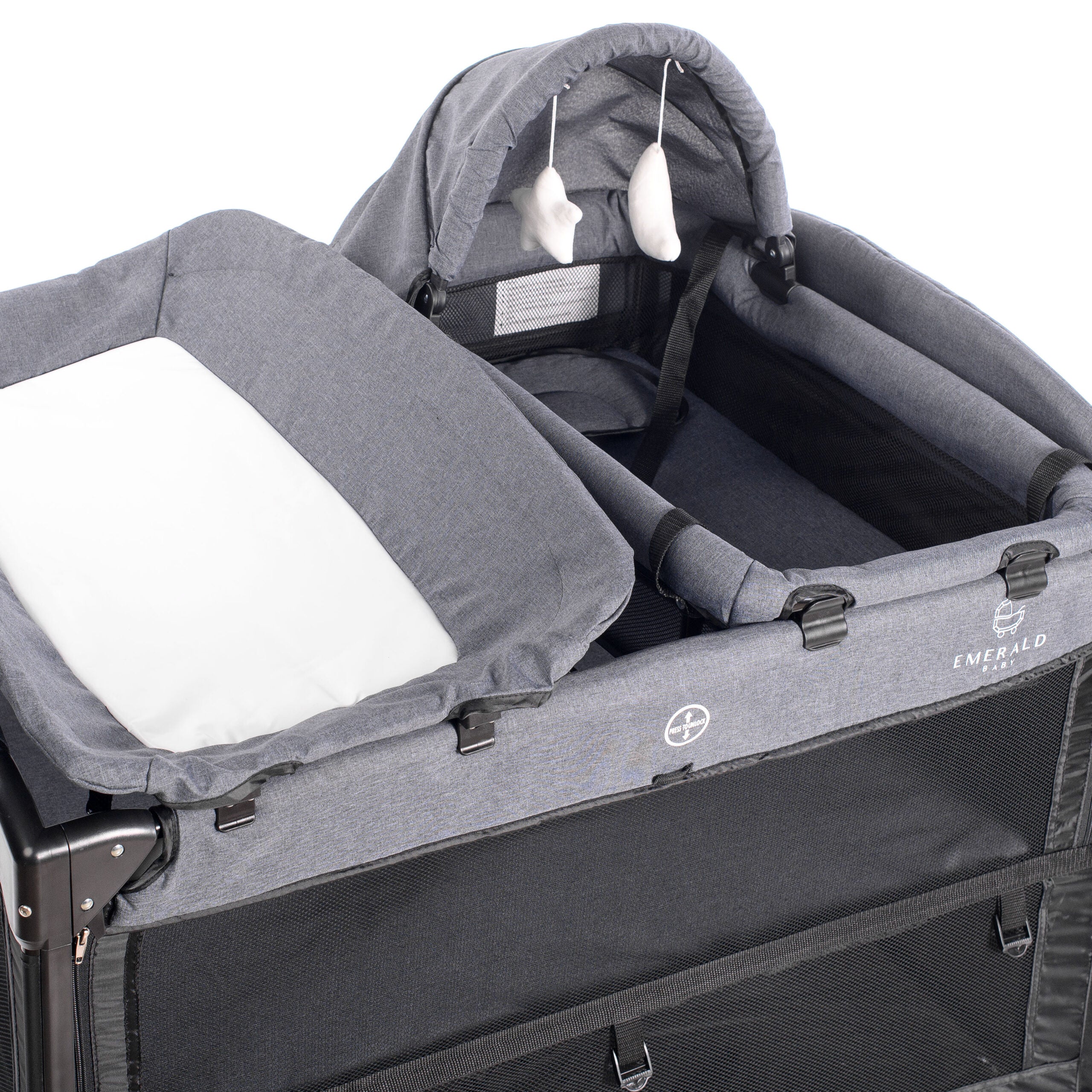 2 in 1 - Emerald Baby - Hannah Co Sleeper Camp Cot