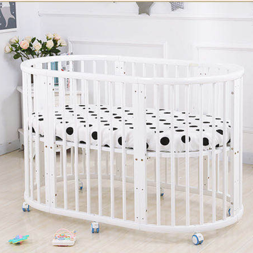 9 in 1 Oval Crib incl Mattress Pack
