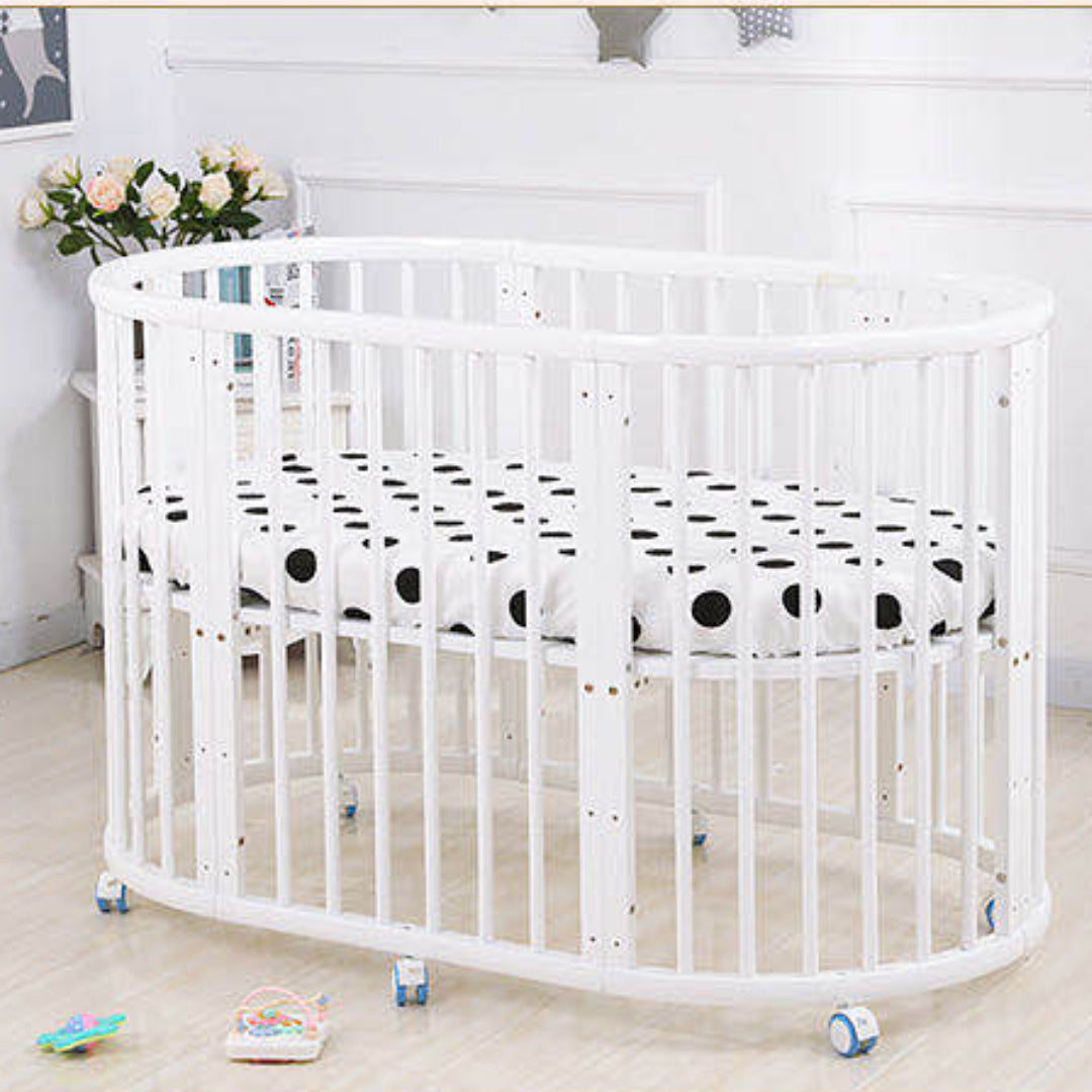 9 in 1 Oval Crib incl Mattress Pack