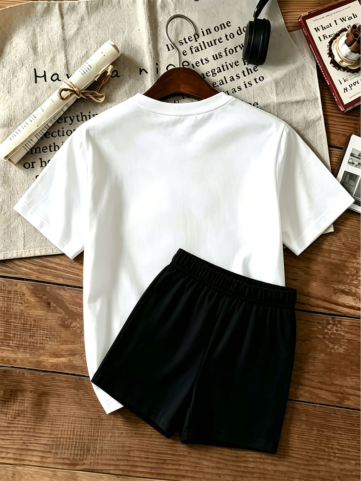 Girls' Summer Shorts Set Soft Breathable Fabric