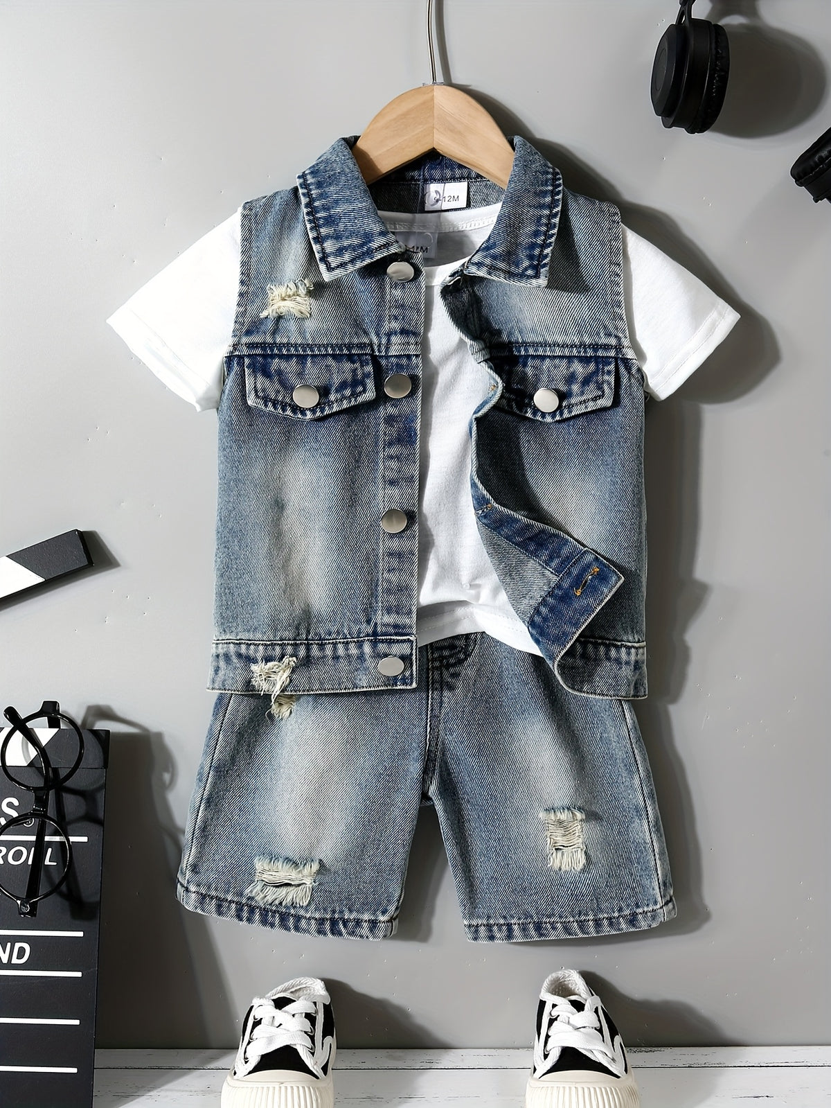 Denim Vest and Jeans Set for Baby Boys, 2-Piece Outfit