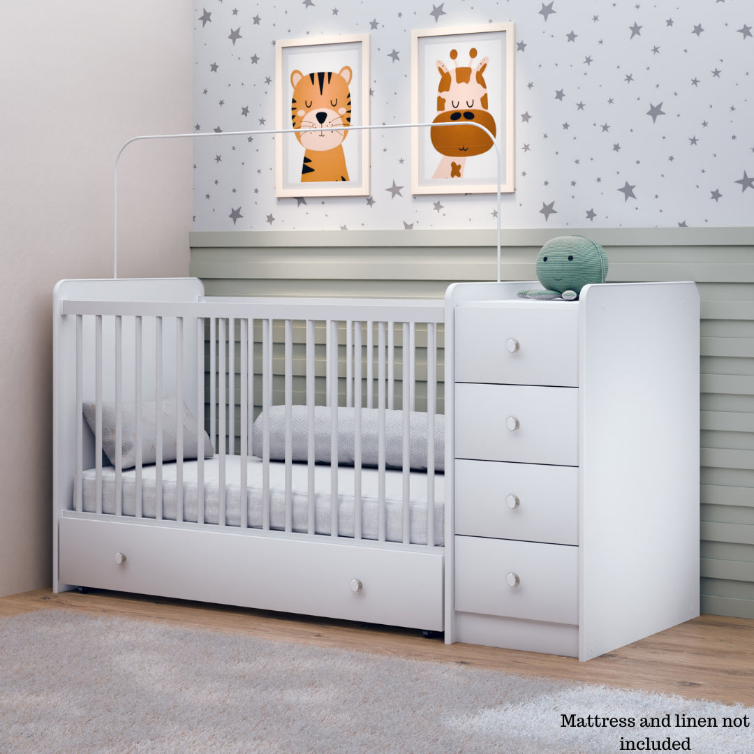 Twinkles Crib + Storage & Change Station
