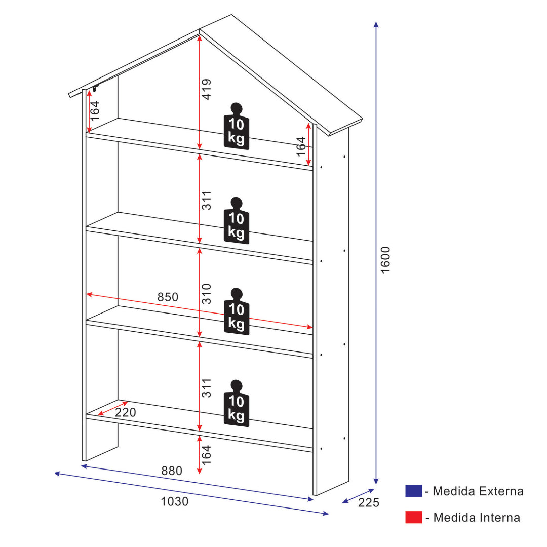 House Shaped Decor Shelf