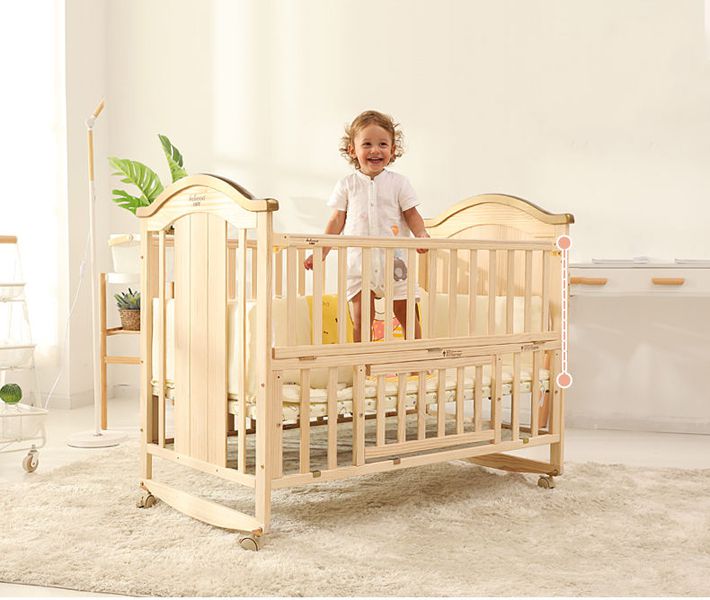 5 in 1 Belecoo Wooden Cot + Co sleeper
