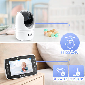 New Baby Monitor Two camera 4.3Inch Wireless With PTZ Camera High Security Camera Night Vision Temperature Monitoring Baby