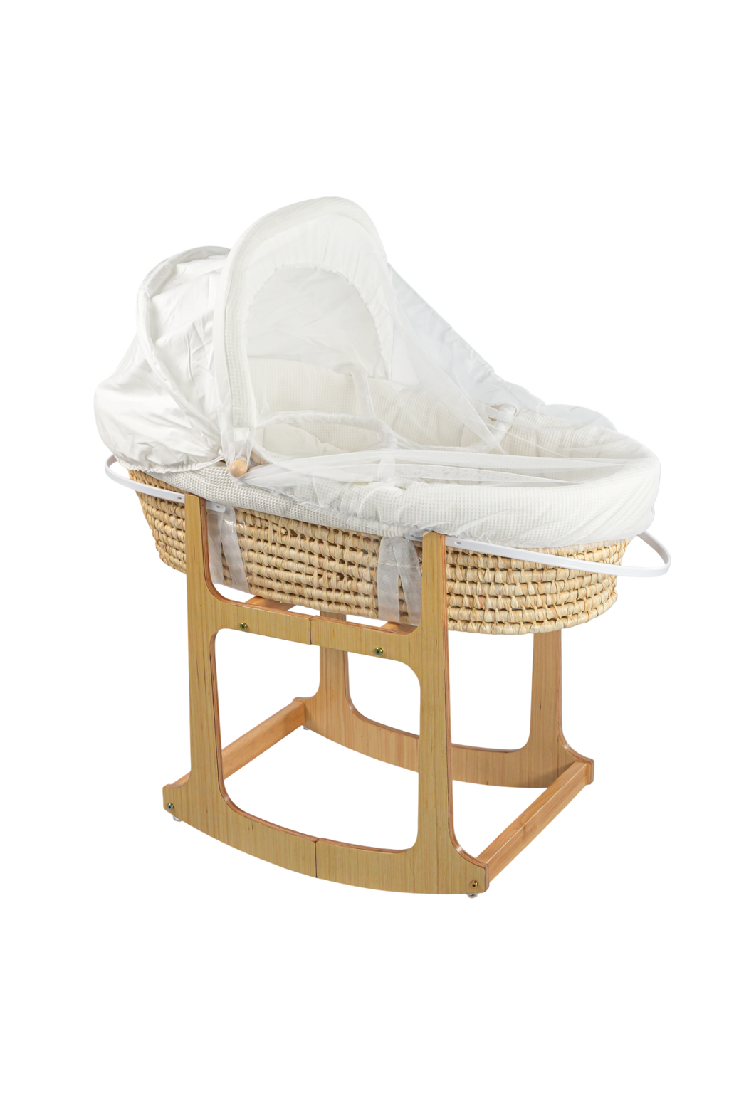 Emerald Baby Moses Basket wooden