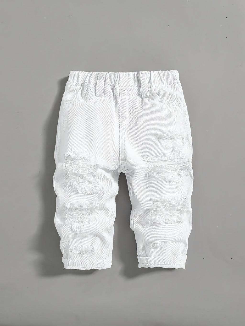 Baby Boy Summer Casual Cut Out Ripped Denim Baggy Soft Denim Jeans Pants