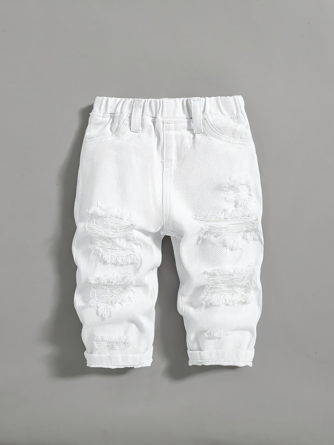 Baby Boy Summer Casual Cut Out Ripped Denim Baggy Soft Denim Jeans Pants