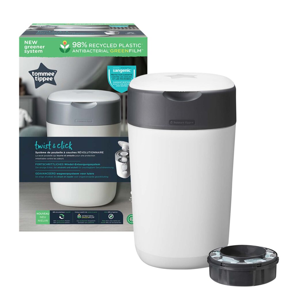 Emerald Baby Sarah Co Sleeper Camp Cot + Tommee Tippee Twist & Click Nappy Bin - Combo Deal