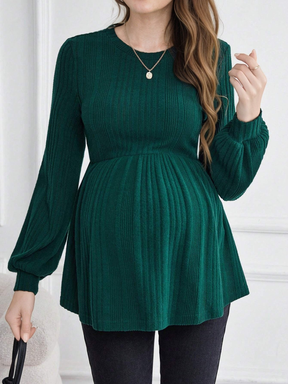 Pregnant Women'S Casual T-Sleeve Comfortable Autumn Blouse Workwear Maternity Wear Autumn Long Sleeve Base Layer
