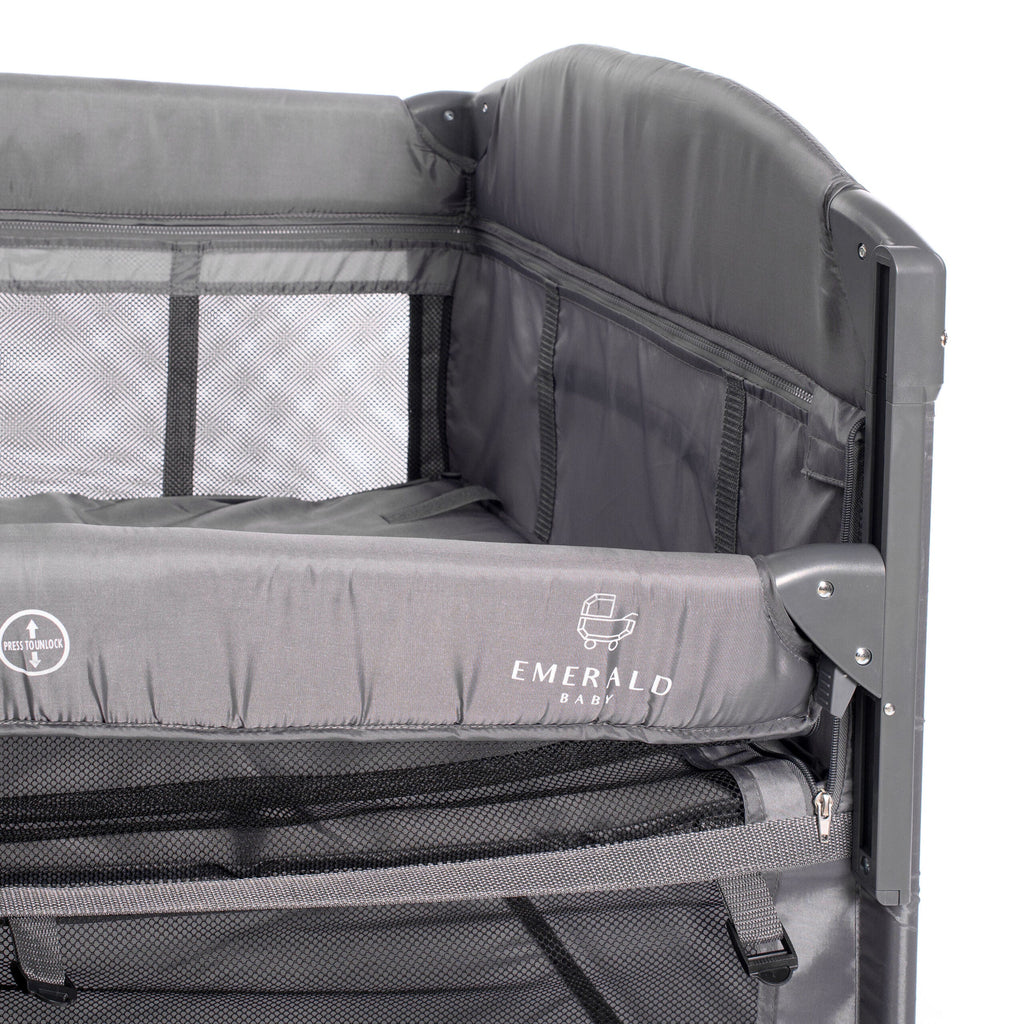 Emerald Baby Sarah Co Sleeper Camp Cot Combo Deal Mosquito Net and Changing Station