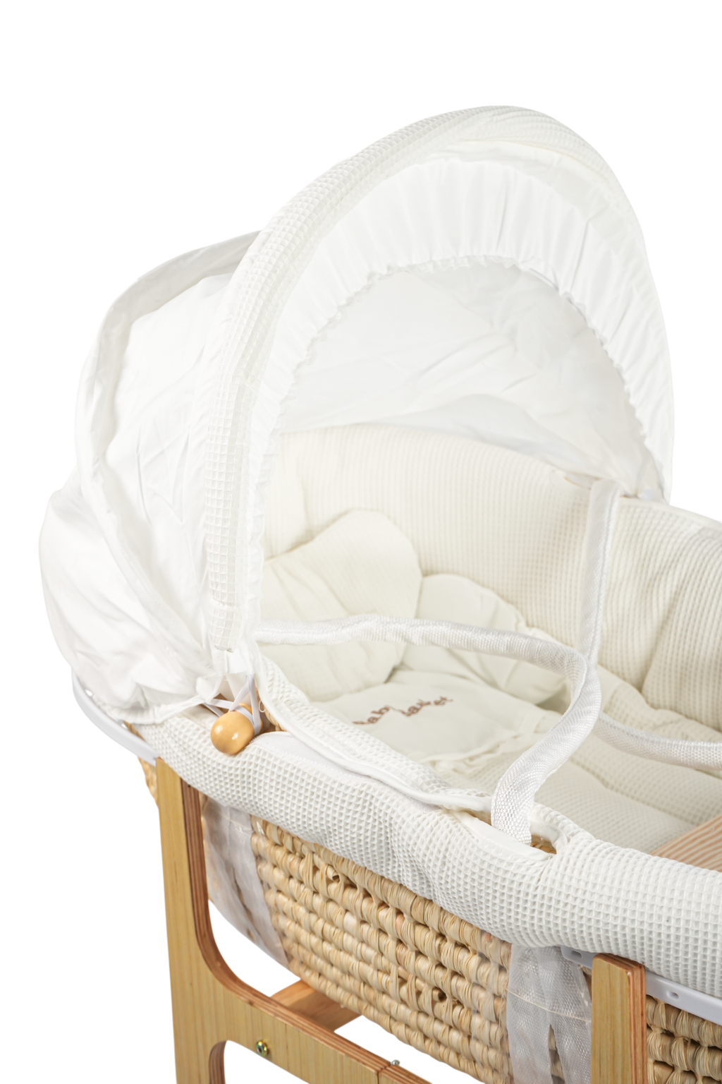 Emerald Baby Moses Basket wooden