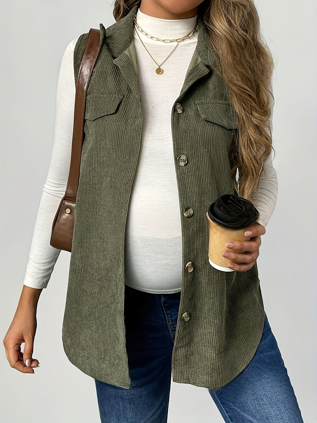 Autumn Pregnant Women Casual Loose Vest Jacket