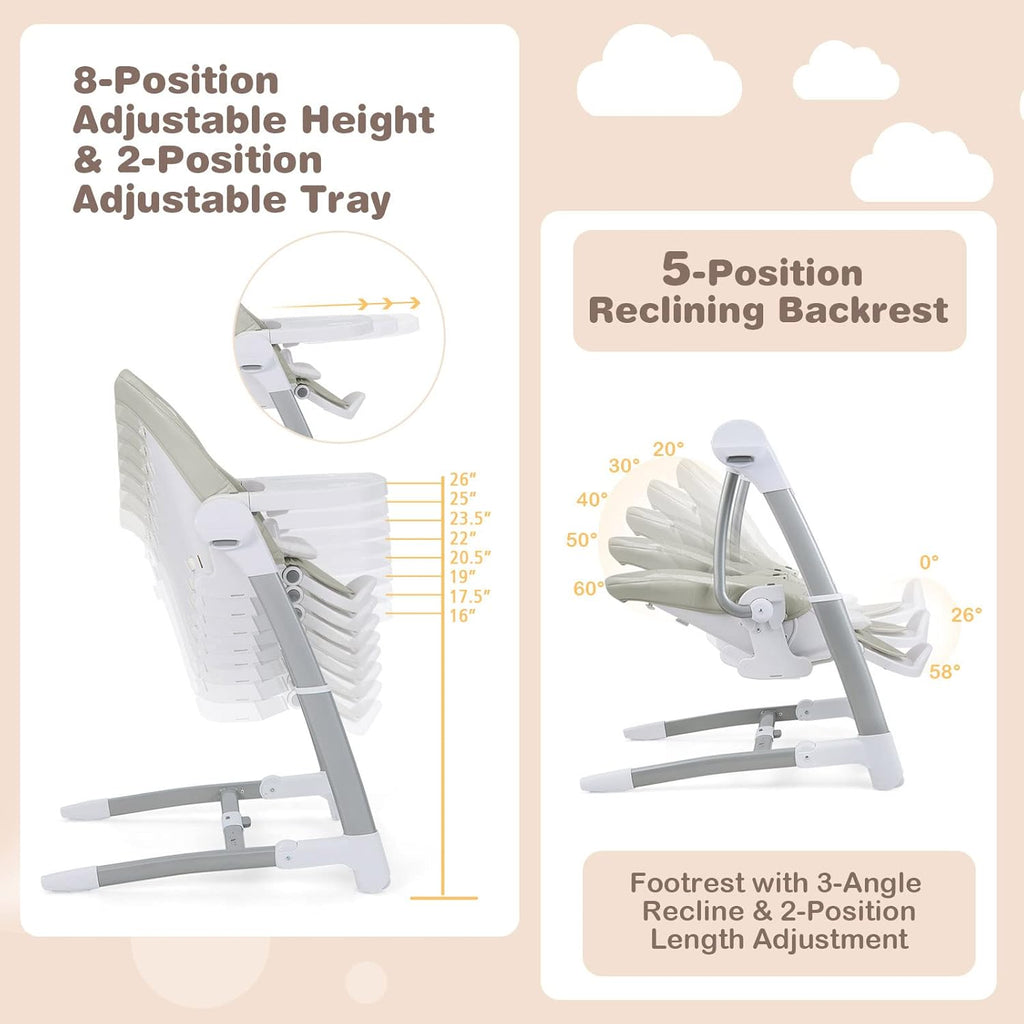 Kidilo All in One High Chair & Swing
