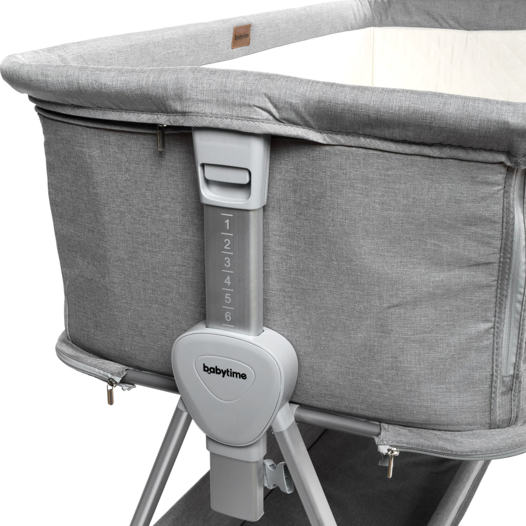 2 in 1 Babytime LARGE Co Sleeper with SECOND LEVEL to Last Longer + Swing Feature