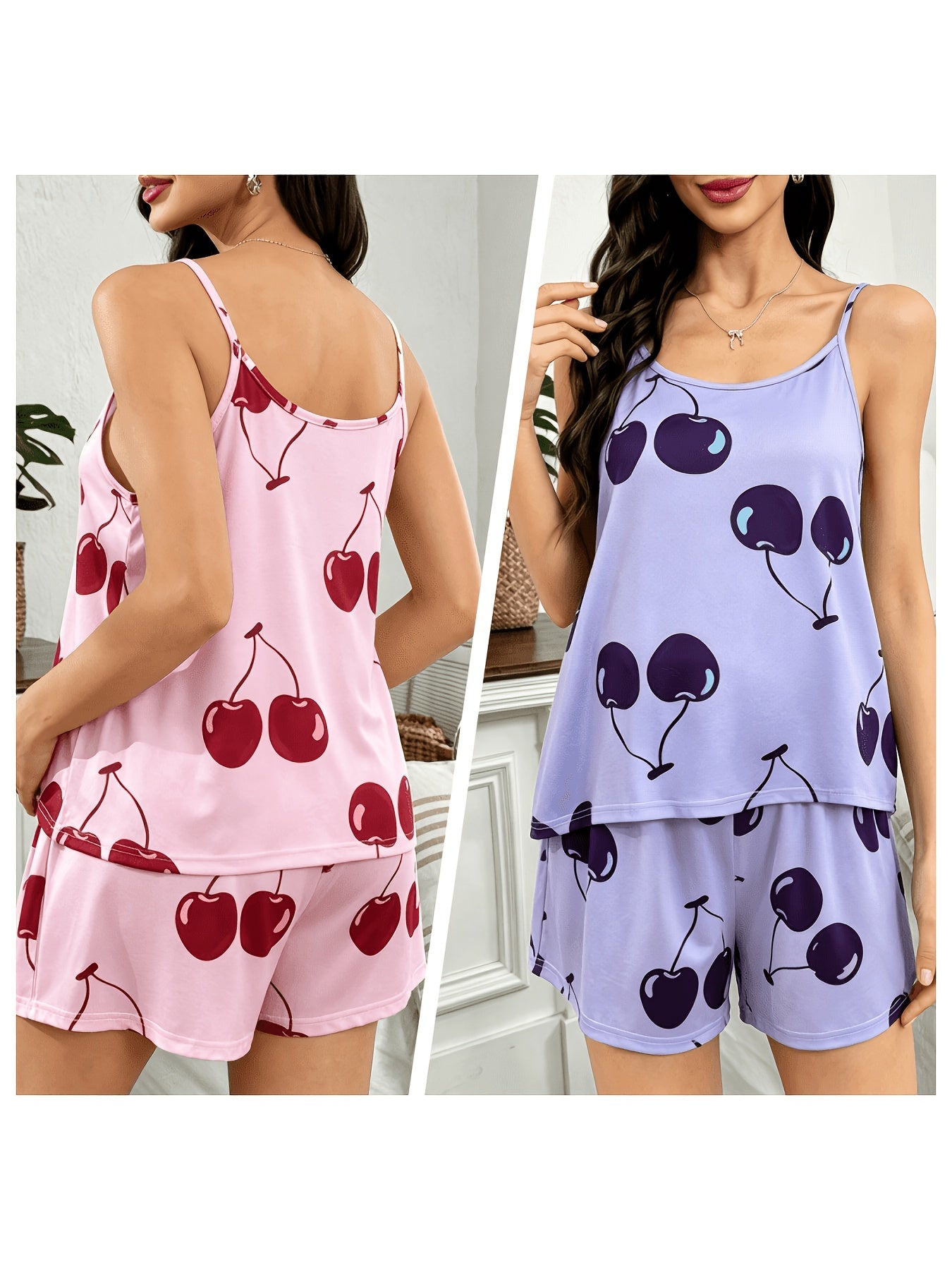 Pregnant Women 2 Sets of Easy And Comfortable Suspender Tops And Shorts 4pcs Set