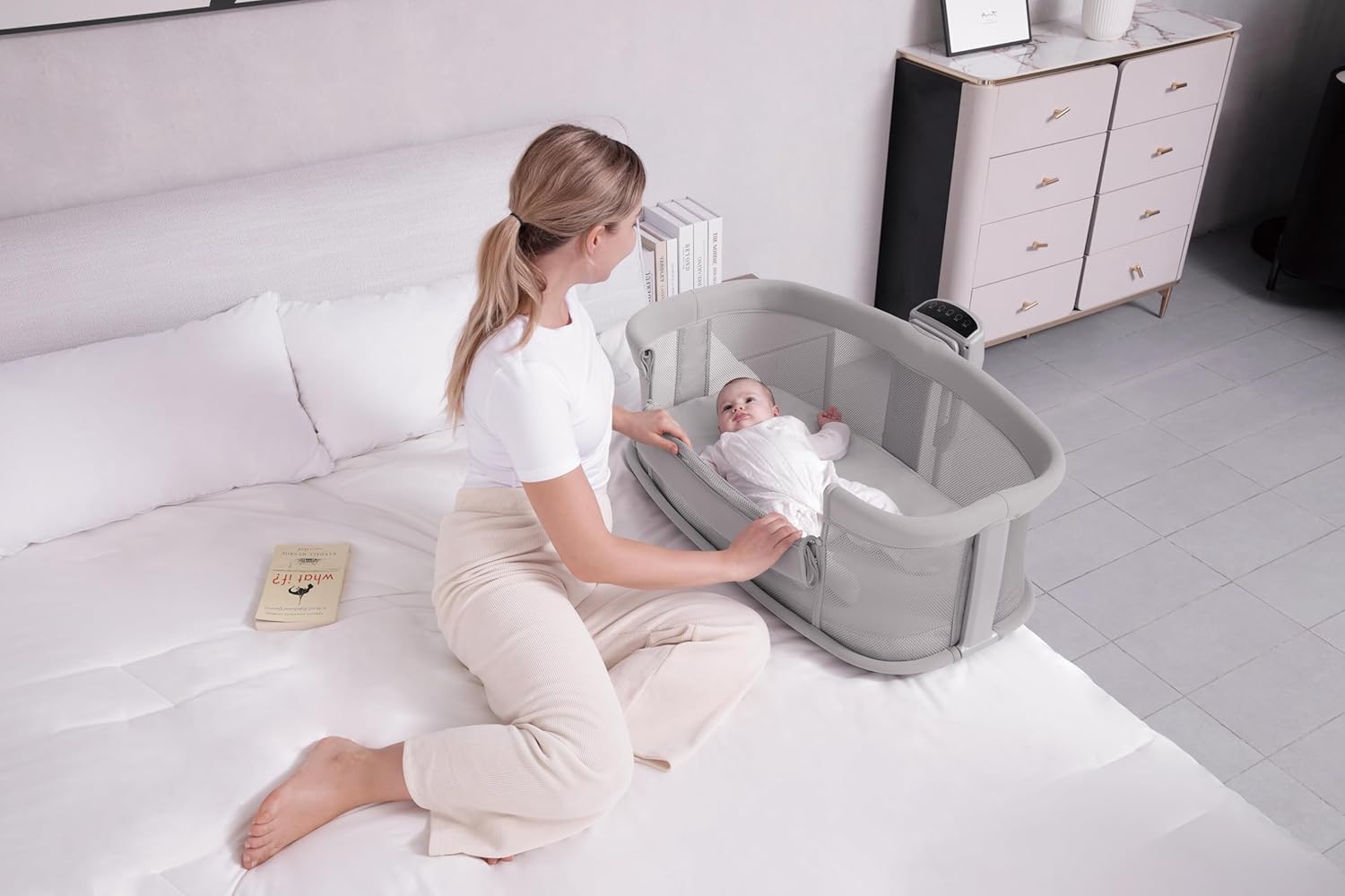 Mastela Starlite Bassinet Co Sleeper Electric Crib