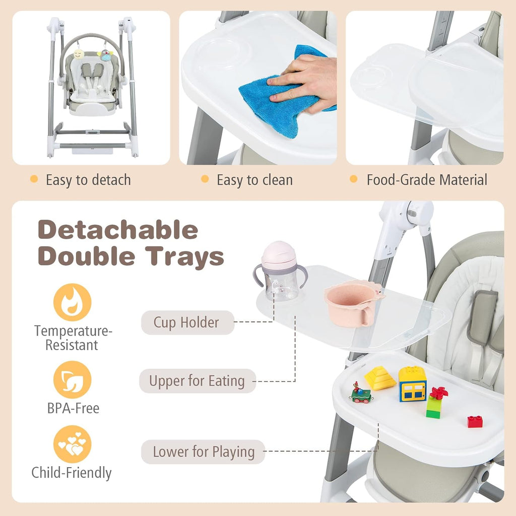 Kidilo All in One High Chair & Swing