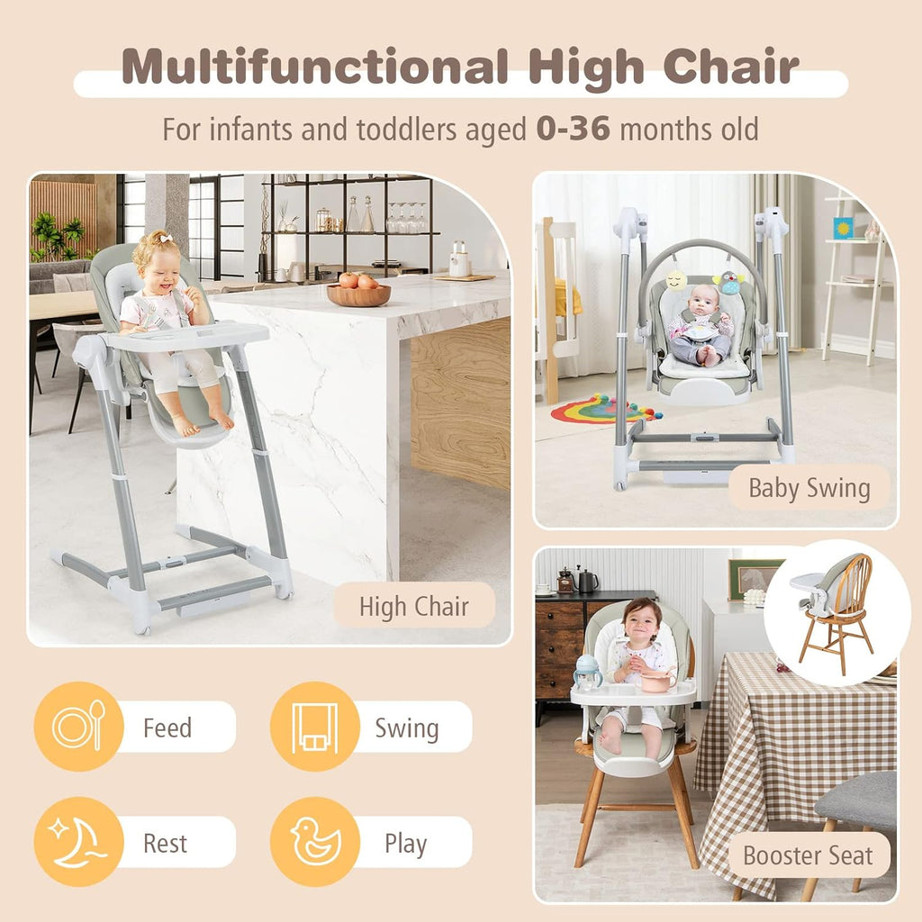 Kidilo All in One High Chair & Swing