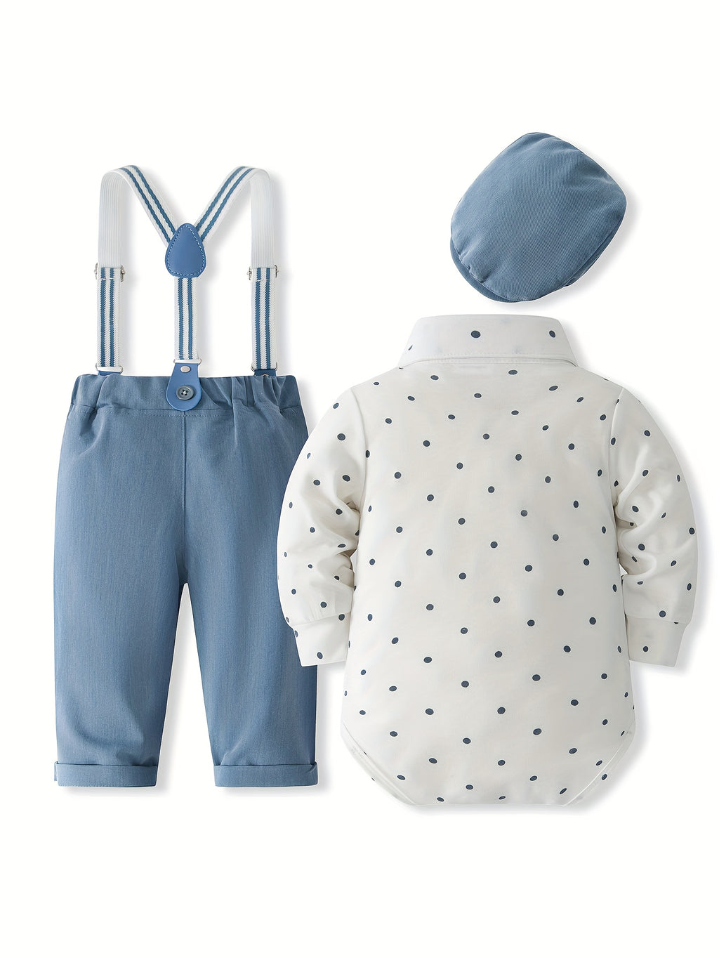 Baby Boy'S Gentleman Suit Set | V-Neck, Regular Fit, Long Sleeve, Polyester, Party Occasion