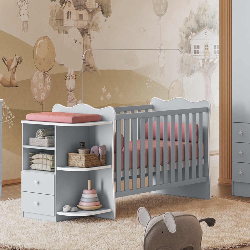 Amari Crib and Dresser Combo (Grey)