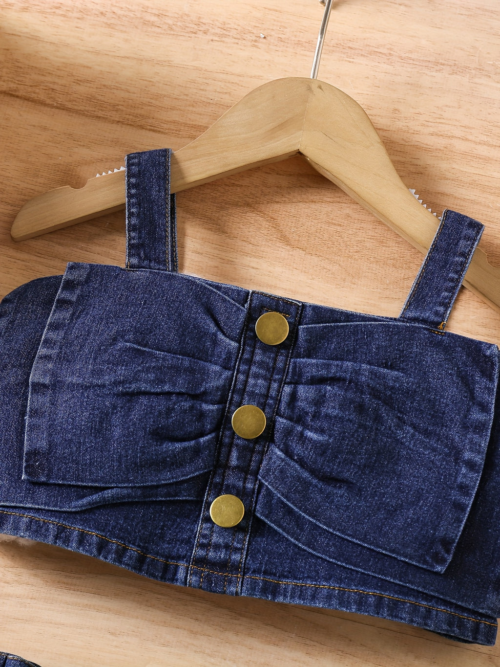 Girls' Daily Casual Outing Style Tencel Denim Suit, Denim Suit, for Outdoor