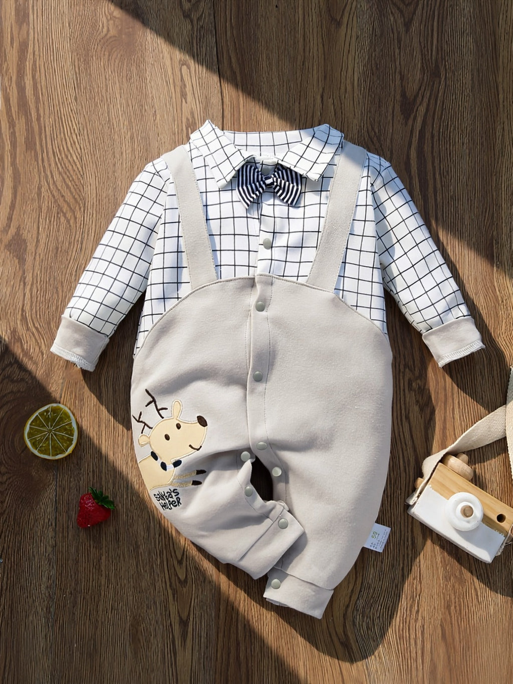 Spring/Autumn Newborn Baby Long Sleeve Gentleman Bodysuit Baby Romper Toddler 1St Birthday Dress Handsome 100-Day Crawling Outfit, for Outdoor