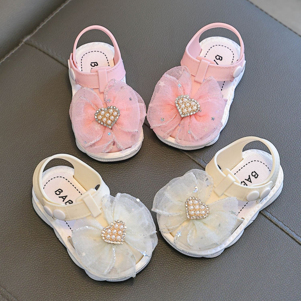 Girls' Summer Sandals, Soft-Soled Wrap-Top Shoes for Little Girls, Outdoor Wear, Toddler Princess Sandals