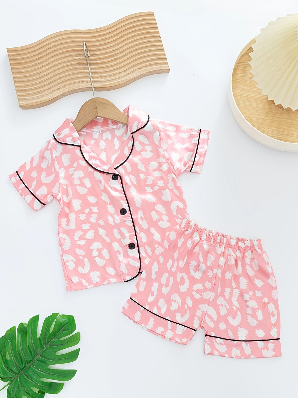 Kids Satin Pajama Sets, Short Sleeve, Two Sets