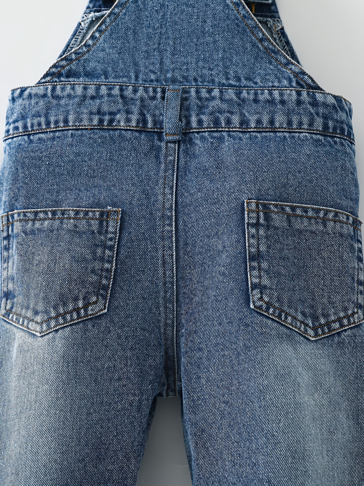 Baby And Toddler Overalls, Denim Acid Wash Distressed Style, Casual Loose All-Match Light Blue Denim Overalls, Suitable for All Seasons, Machine Washable, for Outdoor