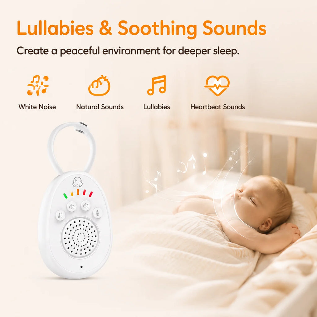 Portable Baby White Noise Machine With Lullaby Timer Travel White Noise A Pair Built in 1000mAh Battery For Sleeping Baby Adults