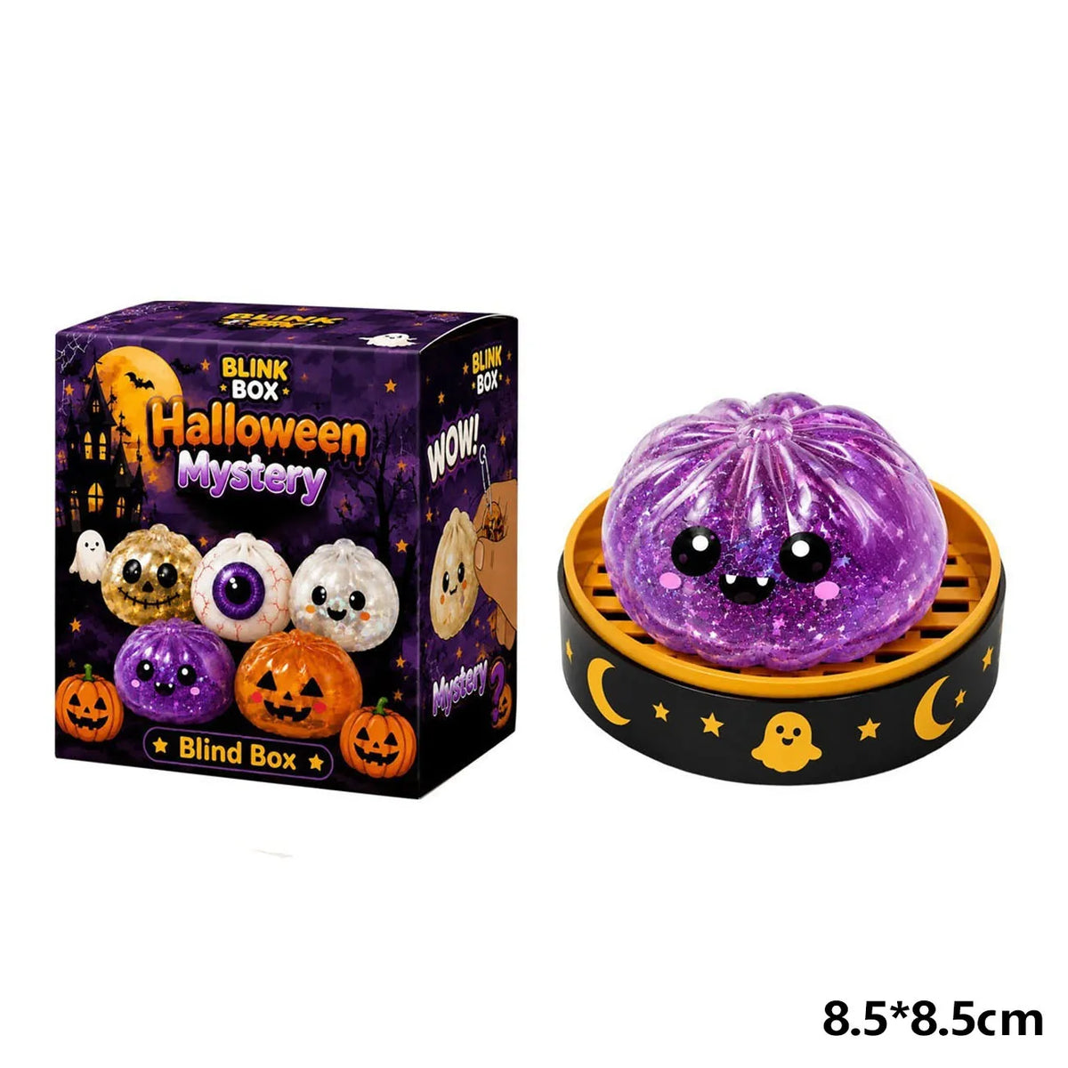 5 Styles Halloween Squishy Toy Pumpkin Eyeball Ghost Stress Relief Squeeze Toy Soft Sensory Fidget Toy Party Favor Gift
