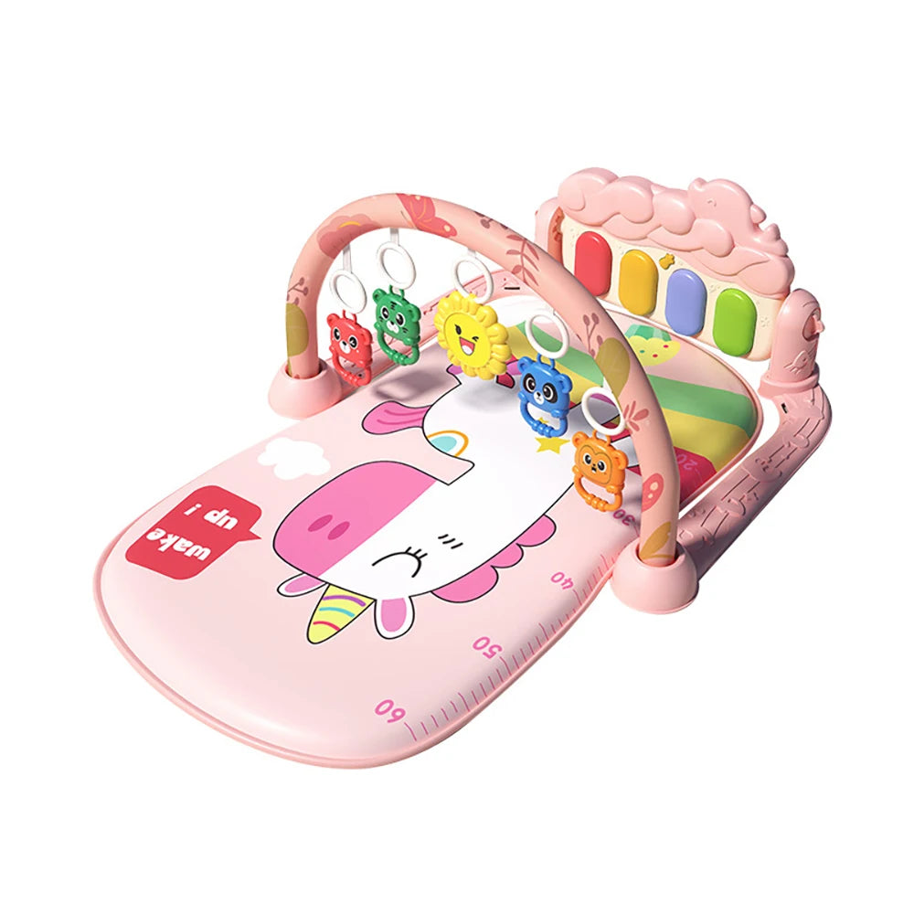 0-12 Months Baby Activity Gym Rack Musical Surface Activities for Kids Crawling Waterproof Carpet Activity Play Mats for Newborn