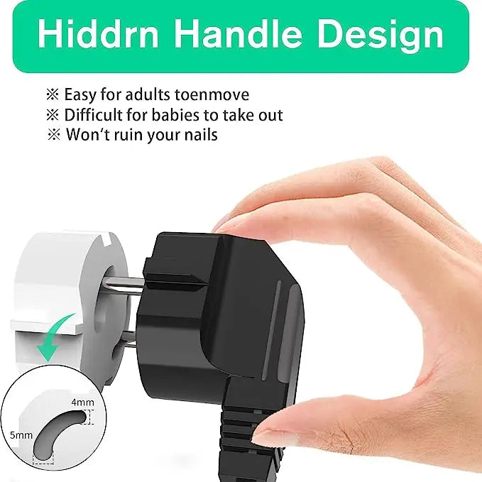 Child Safety EU Type F Socket Cover - Embedded Baby Proof Plug Protector for European Outlets, Non-Rotatable Dust Oil Resistant