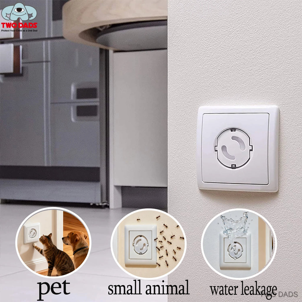 Child Safety EU Type F Socket Cover - Embedded Baby Proof Plug Protector for European Outlets, Non-Rotatable Dust Oil Resistant