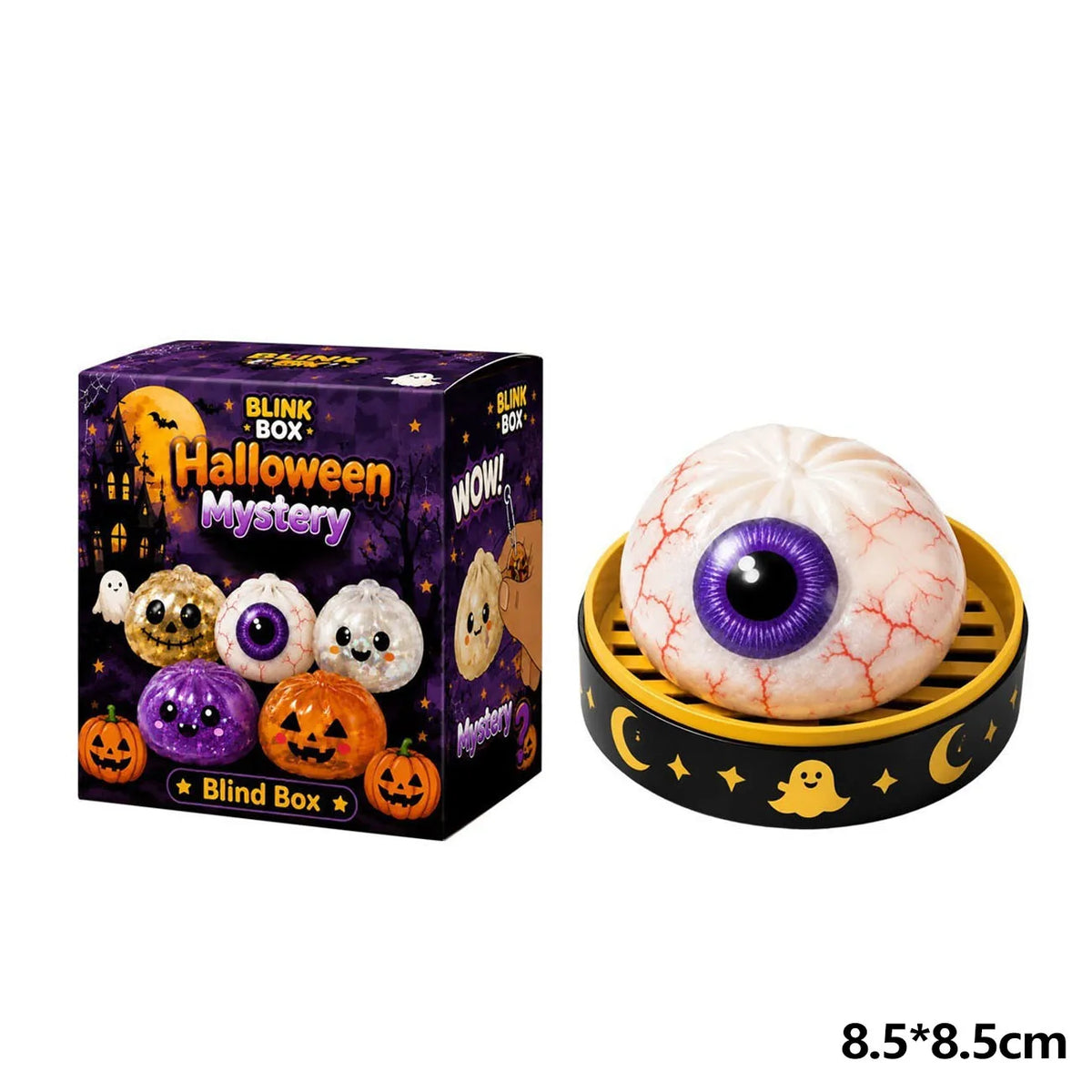5 Styles Halloween Squishy Toy Pumpkin Eyeball Ghost Stress Relief Squeeze Toy Soft Sensory Fidget Toy Party Favor Gift