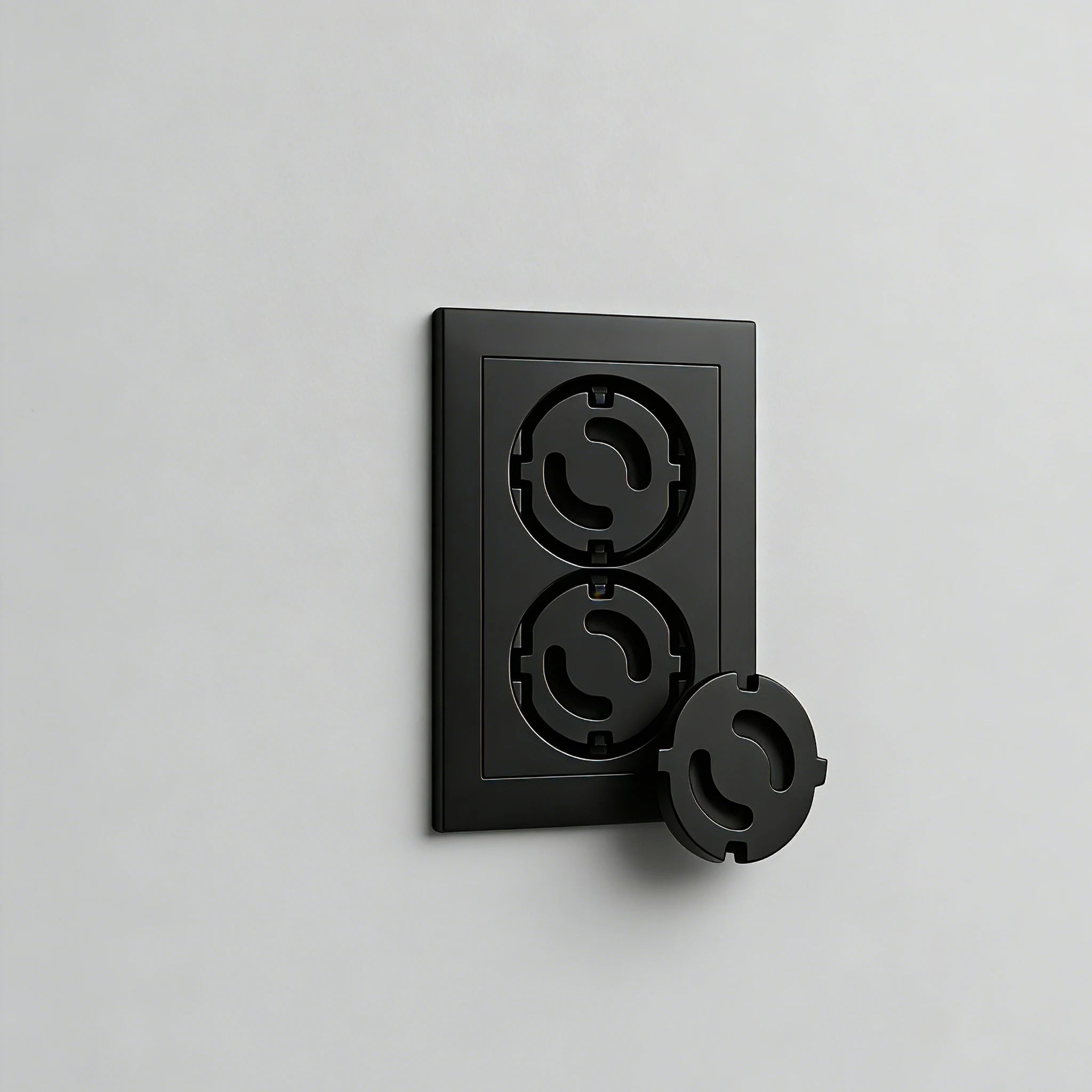 Child Safety EU Type F Socket Cover - Embedded Baby Proof Plug Protector for European Outlets, Non-Rotatable Dust Oil Resistant