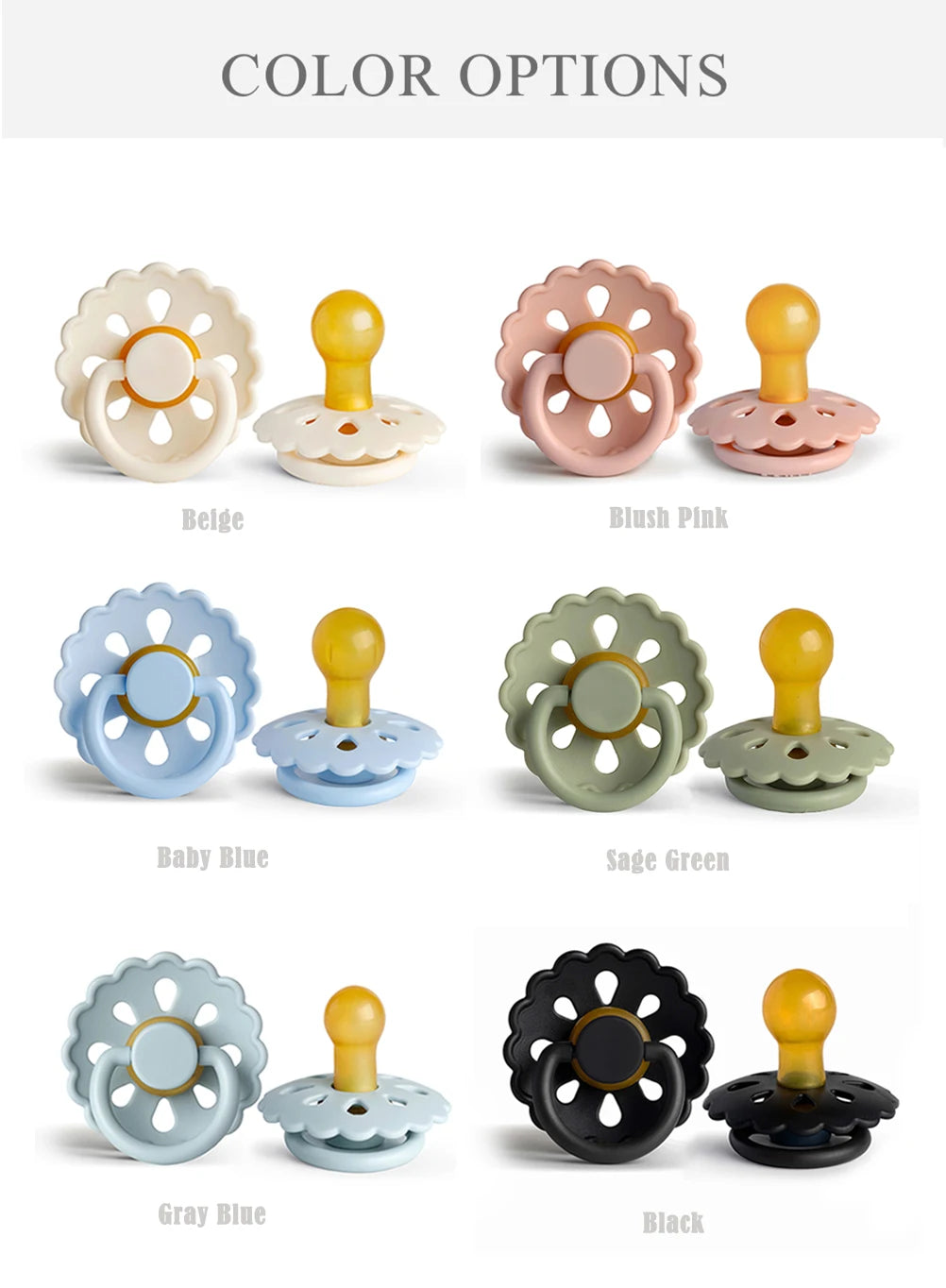 Erduo Baby pacifiers reborn Latex rubber nipple Soft soothers Orthodontic Dummy for newborn things infants sucking from 0 to 12M