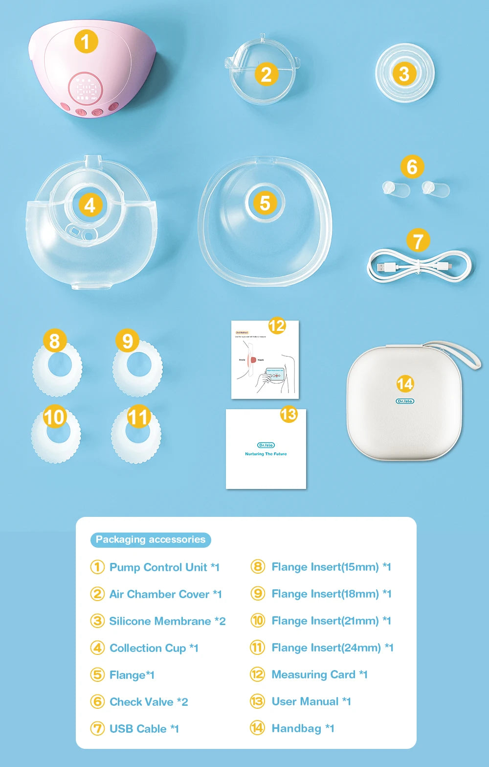 MAMIJOY Wearable Electric Breast Pump 3 Smart Memory Modes 12 Suction Levels ≤35dB Low Noise Comfortable＆Better Fit EB60