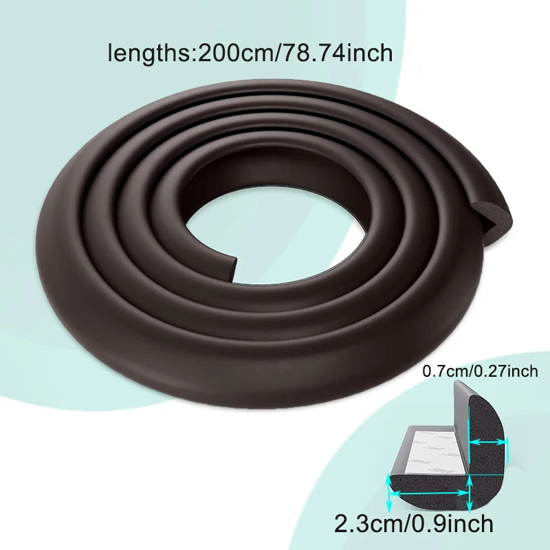 2M Child Bumper Strips Baby Safety Bumper Strips Table Safety Edge Coffee Table Corner Protection Strips