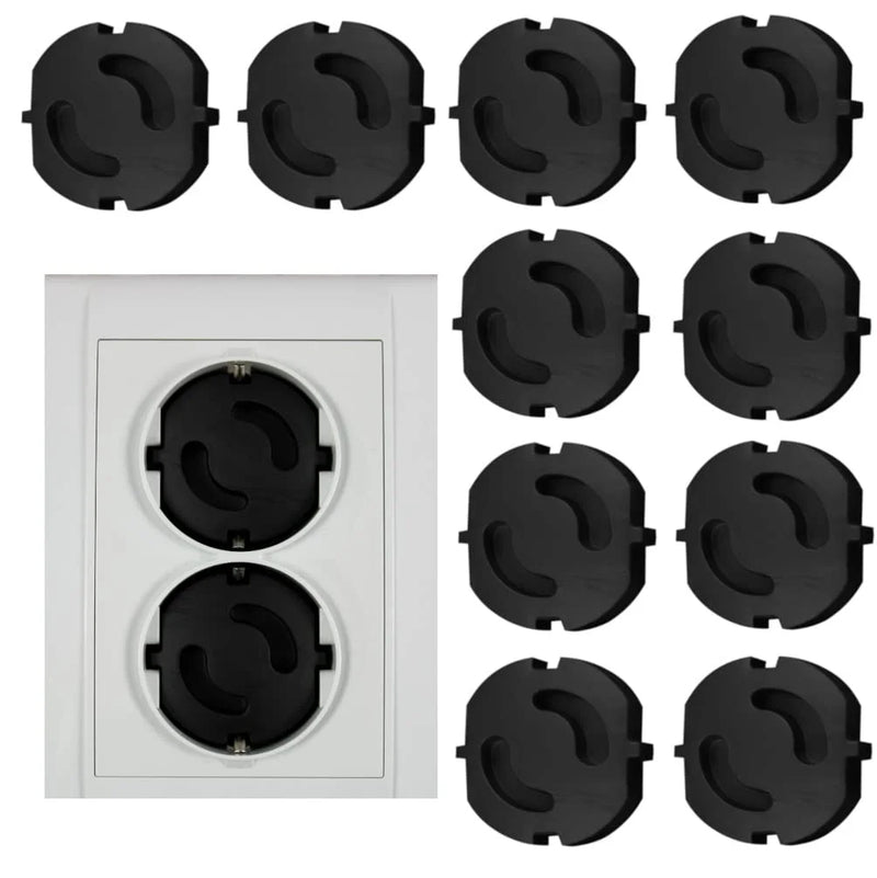 Child Safety EU Type F Socket Cover - Embedded Baby Proof Plug Protector for European Outlets, Non-Rotatable Dust Oil Resistant