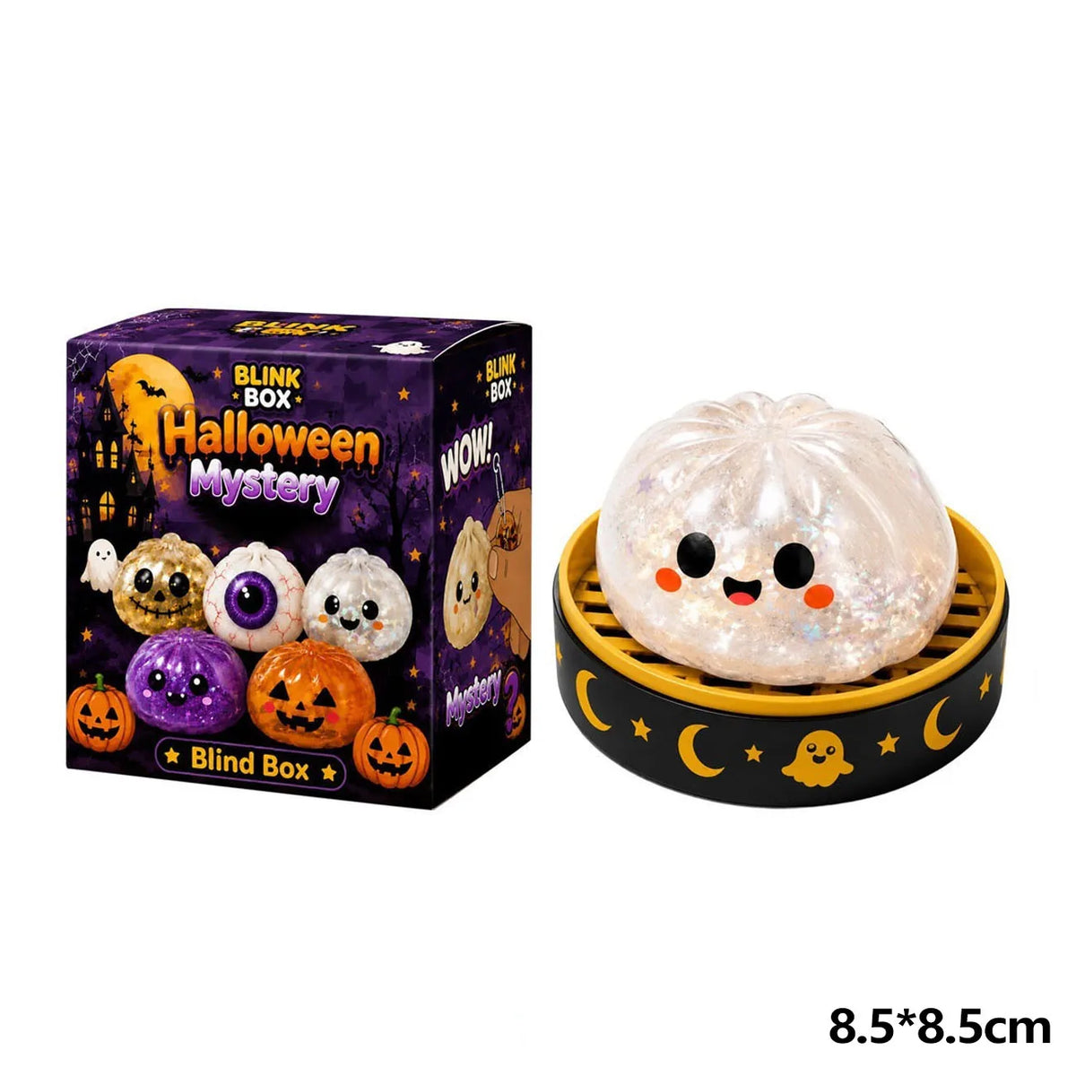 5 Styles Halloween Squishy Toy Pumpkin Eyeball Ghost Stress Relief Squeeze Toy Soft Sensory Fidget Toy Party Favor Gift