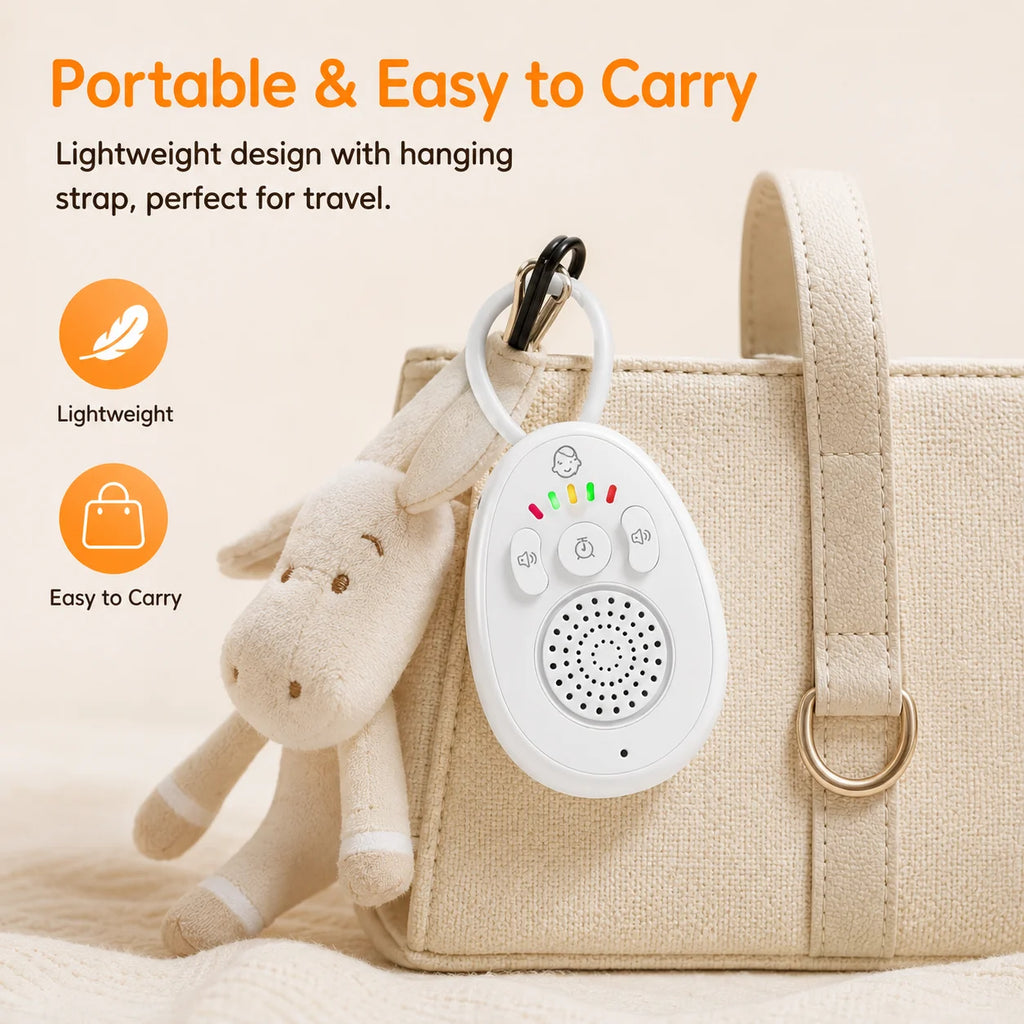 Portable Baby White Noise Machine With Lullaby Timer Travel White Noise A Pair Built in 1000mAh Battery For Sleeping Baby Adults